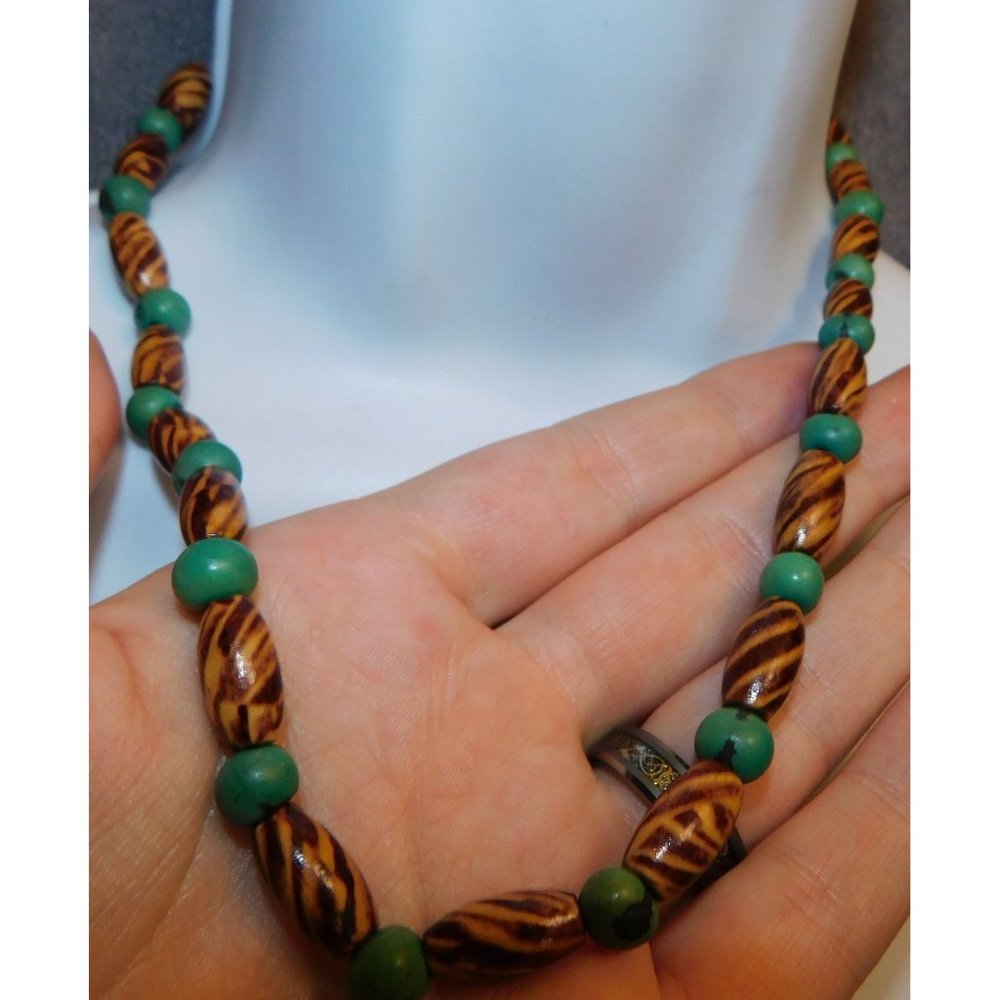 Men's Wooden Necklace - Picture 1 of 4